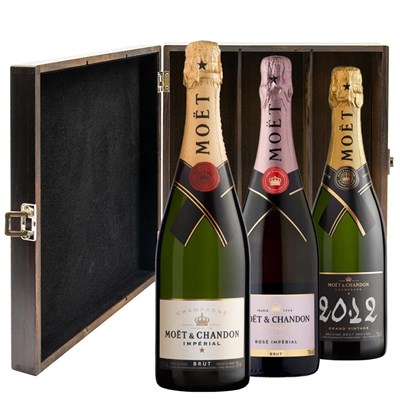 The Moet & Chandon Collection Treble Luxury Gift Boxed Champagne